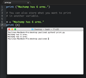 Basic output (print) in Python