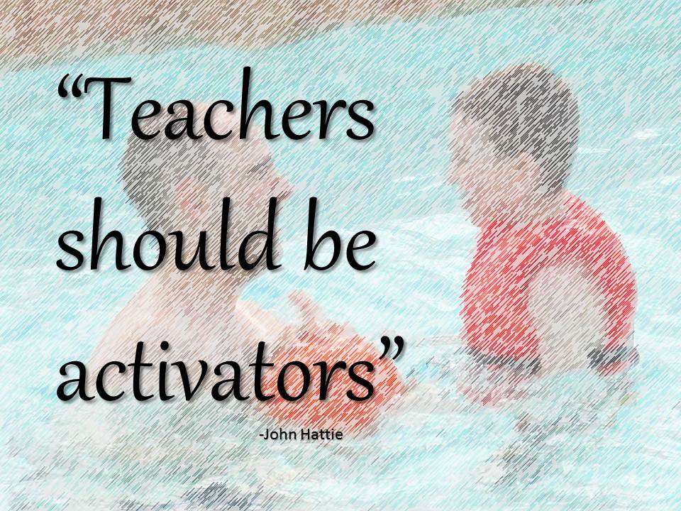 Powerpoint Slide: "Teachers should be activators" flickr photo by Ken Whytock shared under a Creative Commons (BY-NC) license