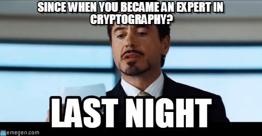 Today we learn cryptography